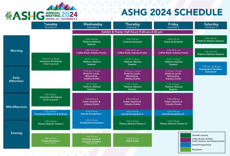 ASHG 2024 Scientific Program and Schedule of Events ASHG