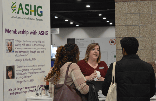 ASHG 2025 Attendee seeking information at the Booth. 